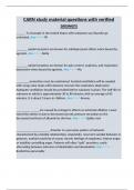 CARN study material questions with verified answers