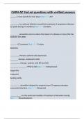 CARN-AP 2nd set questions with verified answers