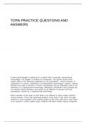 TCRN Practice Questions