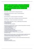 MORT 203 SECTION 4 DEVELOPMENT OF FUNERAL SERVICE ASSOCIATION EXAM QUESTIONS WITH VERIFIED ANSWERS