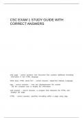 CSC Exam 1 Study Guide