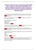 SOCRA&lowbar;CCRP&lowbar;ACTUAL&lowbar;EXAM&lowbar;300&lowbar;QUESTIONS&lowbar;AND&lowbar;CORRECT&lowbar;DETAILED&lowbar;ANSWERS