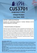CUS3701 Assignment 2 &lpar;ANSWERS&rpar; 2025 - DISTINCTION GUARANTEED