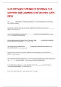 S-12 CITYWIDE SPRINKLER SYSTEMS&comma; S12 sprinkler test Questions and answers 100&percnt; PASS