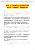 HIM 370 EXAM 1 QUESTIONS WITH CORRECT ANSWERS