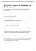 ECON 2105 Chapter 13 Final Exam And Detailed Answers&period;