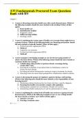 ATI Fundamentals Proctored Exam Questions Bank with RN 