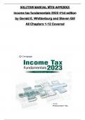Solution manual with appendix  income tax fundamentals 2023 41st edition  by Gerald E&period; Whittenburg and Steven Gill  All Chapters 1-12 Covered 