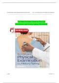 Test Bank for Bates&rsquo; Guide To Physical Examination and History Taking 13th Edition All Chapters Completed A&plus; Guide ISBN&colon;9781496398178 Newest Edition 2025 Instant Pdf Download