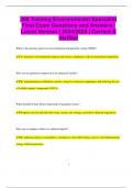360 Training Environmental Specialist Final Exam Questions and Answers &vert; Latest Version &vert; 2024&sol;2025 &vert; Correct &  Verified