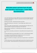 Med Aide quizzes and tests from all units&period; Exam Questions And Answers &vert;Latest 2025 &vert; Guaranteed Pass&period;