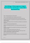 Brock Biology of Microorganisms Chapter 1 Exam Questions And Answers &vert;Latest 2025 &vert; Guaranteed Pass&period;
