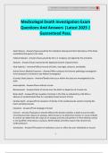 Medicolegal Death Investigation Exam Questions And Answers &vert;Latest 2025 &vert; Guaranteed Pass&period;