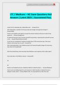 LTC &sol; Medicare &ndash; NC Exam Questions And Answers &vert;Latest 2025 &vert; Guaranteed Pass&period;