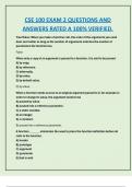 CSE 100 EXAM 2 QUESTIONS AND  ANSWERS RATED A 100&percnt; VERIFIED&period;