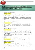 WGU ELO1 Exam Questions with 100&percnt; Correct Answers &vert; Verified &vert; Latest Update