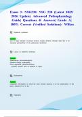 Exam 3&colon; NSG530&sol; NSG 530 &lpar;Latest 2025&sol; 2026 Update&rpar; Advanced Pathophysiology Guide&vert; Questions & Answers&vert; Grade A&vert; 100&percnt; Correct &lpar;Verified Solutions&rpar;- Wilkes