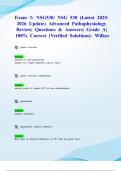 Exam 3&colon; NSG530&sol; NSG 530 &lpar;Latest 2025&sol; 2026 Update&rpar; Advanced Pathophysiology Review&vert; Questions & Answers&vert; Grade A&vert; 100&percnt; Correct &lpar;Verified Solutions&rpar;- Wilkes