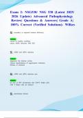 Exam 2&colon; NSG530&sol; NSG 530 &lpar;Latest 2025&sol; 2026 Update&rpar; Advanced Pathophysiology Review&vert; Questions & Answers&vert; Grade A&vert; 100&percnt; Correct &lpar;Verified Solutions&rpar;- Wilkes