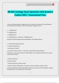 NR 661-Urology Exam Questions And Answers &vert;Latest 2025 &vert; Guaranteed Pass&period;