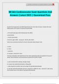 NR 661-Cardiovascular Exam Questions And Answers &vert;Latest 2025 &vert; Guaranteed Pass&period;
