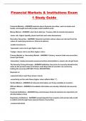 Financial Markets & Institutions Exam 1 Study Guide 
