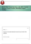 ELO1 WGU Exam Questions with 100&percnt; Correct Answers &vert; Latest Version &lpar;2024&sol;2025&rpar; Expert Verified