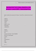 Nursing 2410 Test 3 Exam Questions And Answers &vert;Latest 2025 &vert; Guaranteed Pass&period;