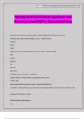 Nursing 2410 Test 2 Exam Questions And Answers &vert;Latest 2025 &vert; Guaranteed Pass&period;