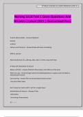 NURS 2410 Exam 1 Questions And Answers &vert;Latest 2025 &vert; Guaranteed Pass&period;
