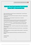 NURS 681 Final Exam Questions And Answers &vert;Latest 2025 &vert; Guaranteed Pass&period;
