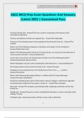 OSCE MCQ Prep Exam Questions And Answers &vert;Latest 2025 &vert; Guaranteed Pass&period;