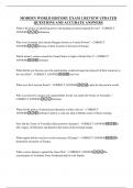 MODERN WORLD HISTORY EXAM 1 REVIEW UPDATED  QUESTIONS AND ACCURATE ANSWERS 