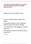 TEST BANK FOR CRISIS ASSESSMENT WITH COMPLETE QUESTIONS AND CORRECT DETAILED ANSWERS ALREADY RATED A&plus; 