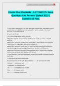 Private Pilot Checkride - C-172 N1137U Exam Questions And Answers &vert;Latest 2025 &vert; Guaranteed Pass&period;