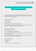 PSI FNP Exam Questions And Answers &vert;Latest 2025 &vert; Guaranteed Pass&period;