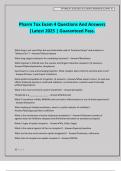 Pharm Tox Exam 4 Questions And Answers &vert;Latest 2025 &vert; Guaranteed Pass&period;