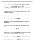WHA FINAL EXAM REVIEW UPDATED QUESTIONS AND ACCURATE ANSWERS
