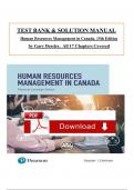 Test Bank and Solution Manual for Human Resources Management in Canada &lpar;Canadian Edition&rpar; 15th Edition by &lpar;Dessler&rpar;&comma; Ch 1 - 17 > Download as a Pdf File <