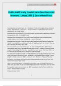 Publix ASM Study Guide Exam Questions And Answers &vert;Latest 2025 &vert; Guaranteed Pass&period;