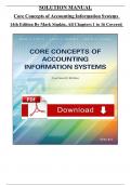 Solutions Manual For Core Concepts of Accounting Information Systems 14th Edition By Simkin&comma; Chapter 1 - 16 > Download as a Pdf File <