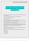Salesforce Platform Developer II Exam Questions And Answers &vert;Latest 2025 &vert; Guaranteed Pass&period;