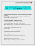 Sarah Michelle crash course Exam Questions And Answers &vert;Latest 2025 &vert; Guaranteed Pass&period;