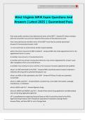 West Virginia MPJE Exam Questions And Answers &vert;Latest 2025 &vert; Guaranteed Pass&period;