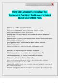 WGU C804 Medical Terminology Pre- Assessment Questions And Answers &vert;Latest 2025 &vert; Guaranteed Pass&period;