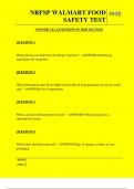  NRFSP WALMART FOOD SAFETY TEST QUESTIONS AND ANSWERS 2025
