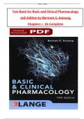 Basic and Clinical Pharmacology 14th Edition TEST BANK by Bertram G&period; Katzung verified chapters 1 - 66  questions with complete solutions&period;
