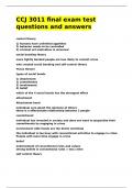 CCJ 3011 final exam test questions and answers