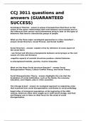 CCJ 3011 questions and answers &lpar;GUARANTEED SUCCESS&rpar;