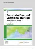 Test Bank for Success in Practical Vocational Nursing from Student to Leader&comma; 10th Edition by Lisa Carroll&comma; 9780323810173&comma; Covering Chapters 1-19 &vert;Complete Chapter Solutions with Rationales